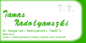 tamas nadolyanszki business card